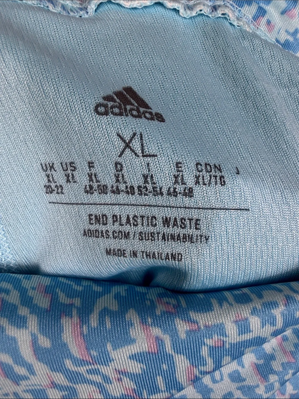 adidas Light Blue Printed Golf or tennis Athletic Skort. Pockets. Womens Size XL